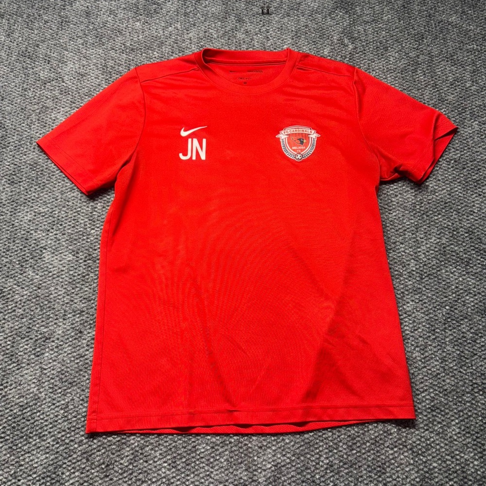Nike Dri-FIT FC Cardinals Melissa TX Soccer Jersey Red Mens Large Short Sleeve